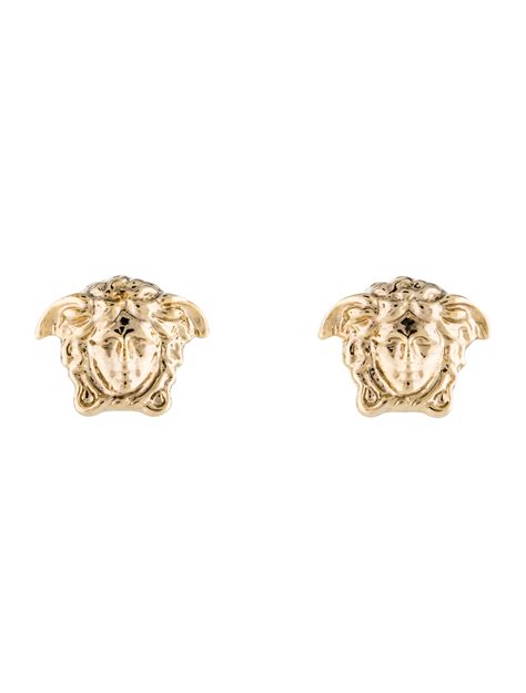 versace medusa head stud earrings|versace medusa stud earrings.